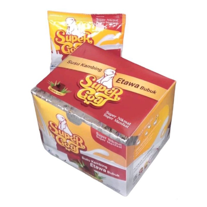 

(BestSeller) Super goat Susu Kambing Etawa Bubuk Gula Aren Original Sachet Minuman Serbuk Milk