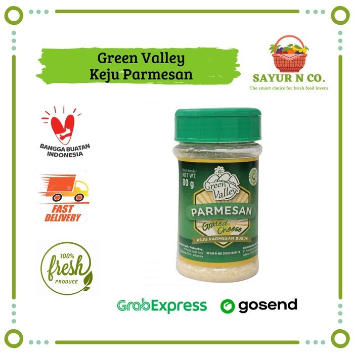 

(BestSeller) GREEN VALLEY Keju Parmesan 80gr Sayur N Co Bekasi