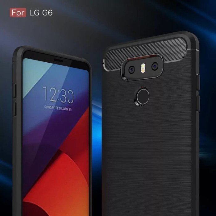 Case LG G6 Carbon Fiber Casing Rugged Soft AntiShock LG G 6