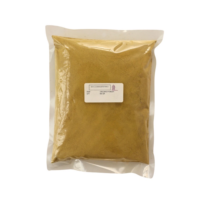 

Promo Oregano Bubuk / Oregano Powder Kemasan 500 Gram Kualitas Premium 100% Packing Aman