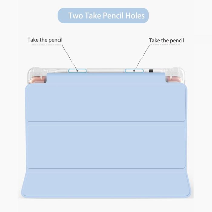 Casing Ipad Softcase Silicone Transparent Pencil Slot For Ipad Air 4 Air 5 /Air 2 /Air 3 / Ipad Gen