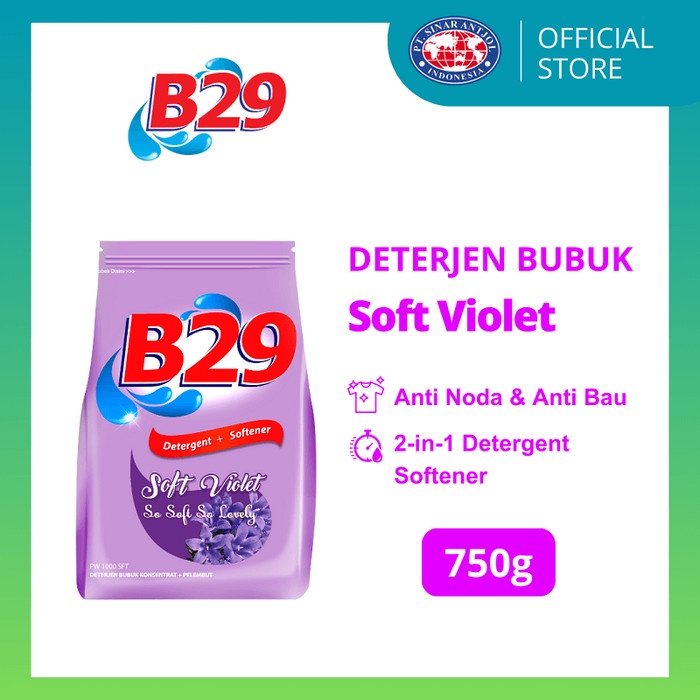 KamiReadySelalu- B29 Deterjen Plus Softener Violet Sabun Bubuk Powder Pencuci Pakaian