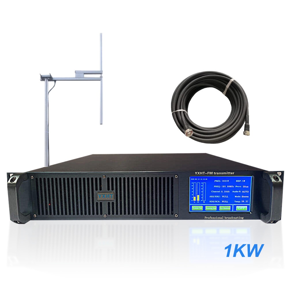 1000 Watt Radio Station Fm Transmitter Kit 1Kw Radio Transmitter Fm Broadcast With Antenna Feeder