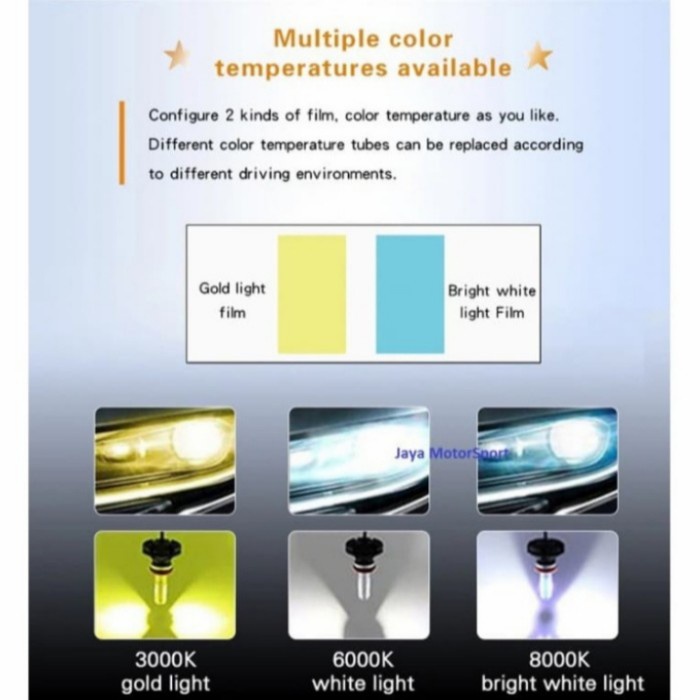 Lampu Depan Mobil BRV LED X3 H11 H4 Universal