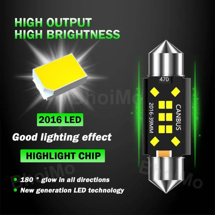 Lampu Kabin Fortuner Vnt TRD Led plafon bagasi 1set mobil