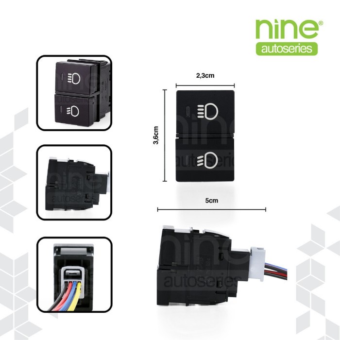 SAKLAR MOBIL HONDA FOGLAMP LAMPU TEMBAK LASER NINE LX-TRIX LB2 3 MODE