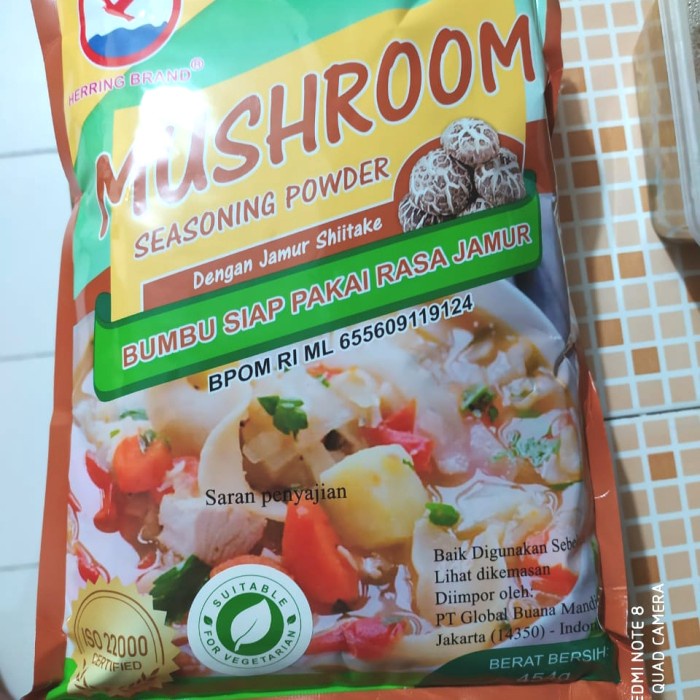 

Kaldu Jamur / Mushroom Seasoning Powder SU Brand 454G Merk Herring