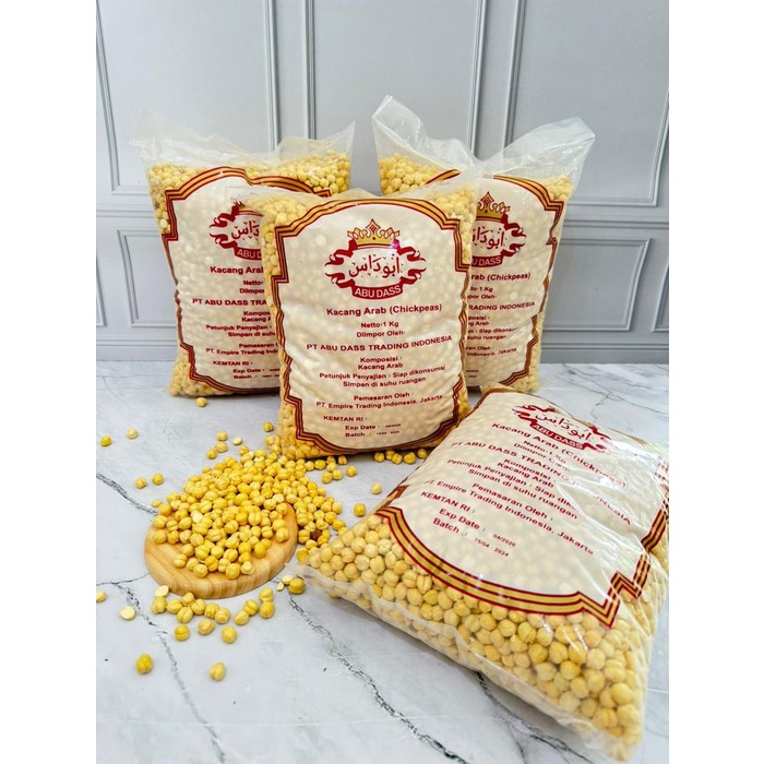 

Kacang Arab Humus Chickpeas Roasted Sudah Matang Oleh Oleh Haji dan Umrah