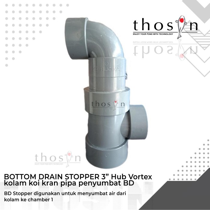 PREMIUM Bottom Drain BD Stopper Hub Vortex Kolam Koi Kran Pipa Penyumbat BD