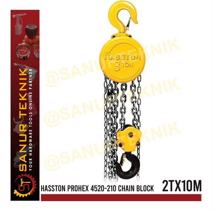 Hasston Prohex 4520-210 Chain Block / Katrol Barang 2T X 10M 2 Ton 10M {Ready High Quality Best