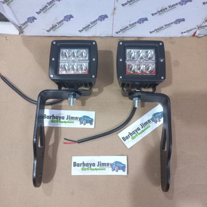 TERBARU LAMPU TEMBAK LED KATANA SET BREKET ENGSEL PINTU JIMNY MODEL RUBICON