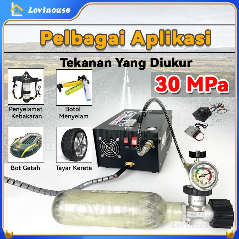 Kompresor Mini Portable 12v/220v 4500psi 30Mpa Kompresor Pcp Elektrik Berlaku Untuk Oxygen Tabung