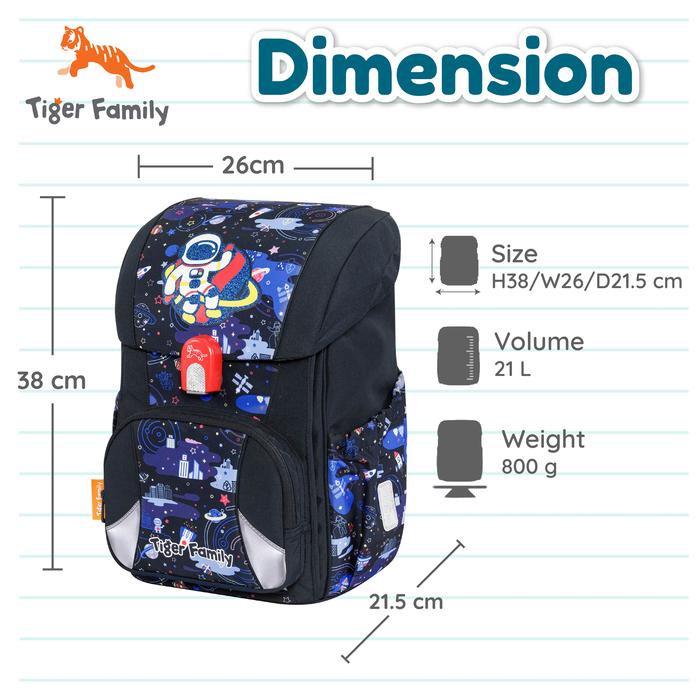 JUMP : TIGER FAMILY Ergonomic Bag - Backpack Tas Ransel Sekolah Anak Untuk Kesehatan