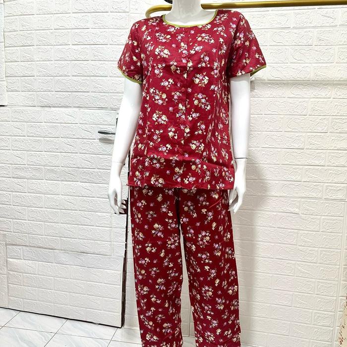 Piyama Cp SETELAN L Ld 110cm Katun Sabata Halus pretty girl