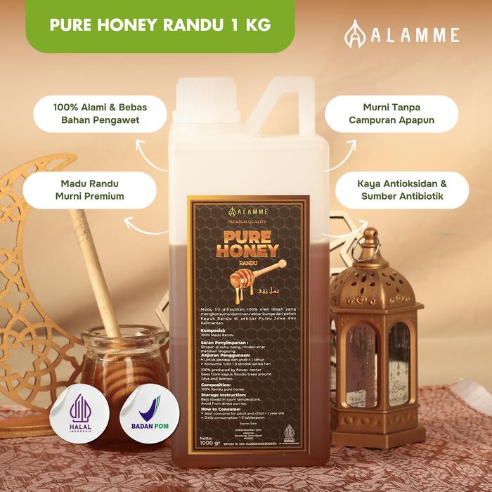 

Promo Terbatas Pure Raw Honey Madu Randu Murni Alamme 1Kg Gula Manis Sirup Bebas Gula Alami Madu