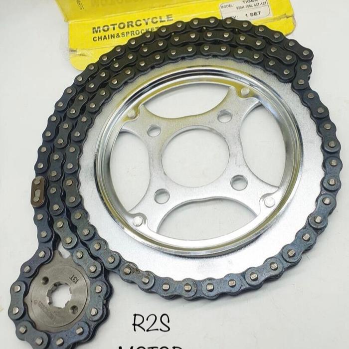 Gear Set Fukukawa Tiger 520h Rantai Hitam