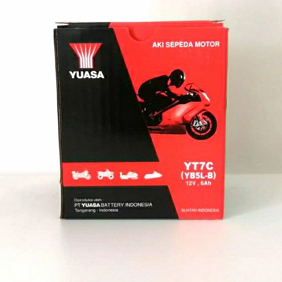 Aki Motor Yamaha Jupiter MX, Bajaj Pulsar 135cc Yuasa YT7C Aki Kering