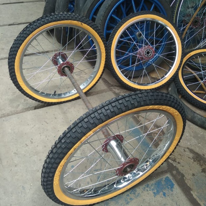 roda gerobak velg sepeda 20 inch