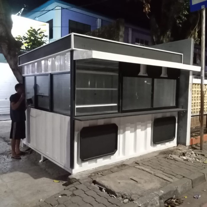 Booth Container Premium Viral 3x2x2.5 Knockdown Portable Gerobak Stank Kontainer