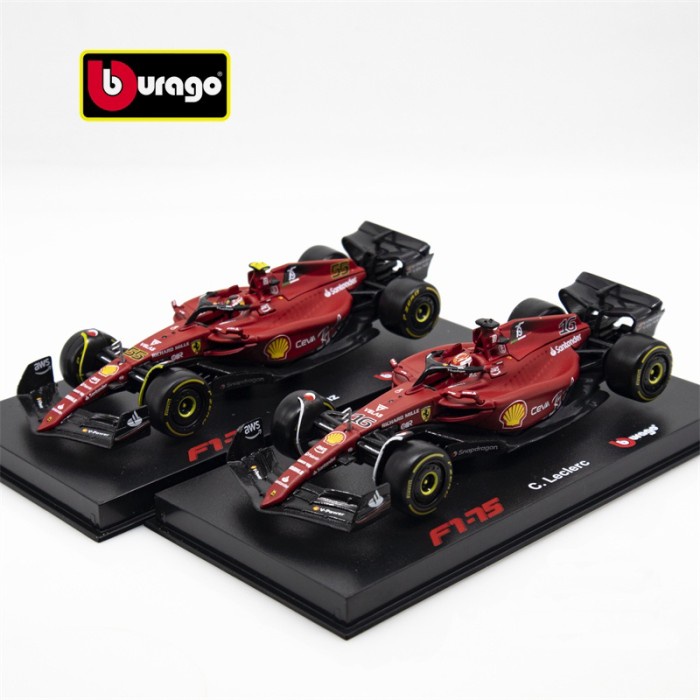 

TERPERCAYA Diecast 1/43 Bburago Ferrari F1-75 - 2022 Formula 1 with Akrilik Box