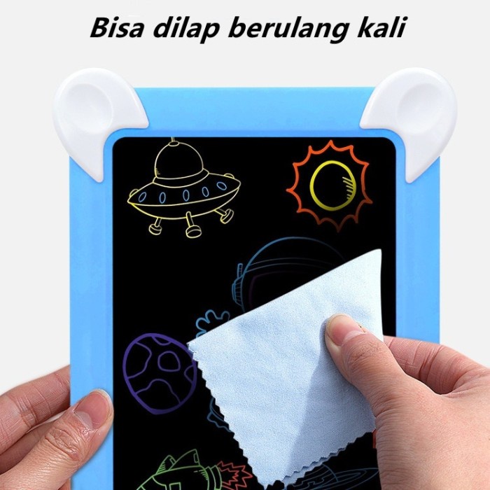 Mainan Edukasi Anak Tablet 3D Magic Led Grafiti Asli 100%