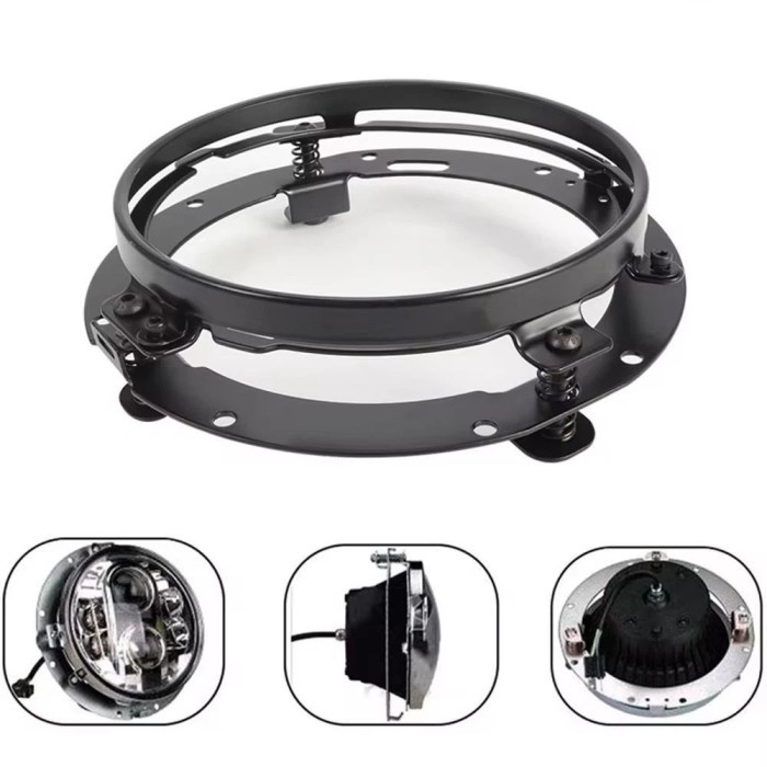 Breket Headlamp Holder 7 INCH Dudukan Lampu Depan 7 inch BULAT untuk motor atau mobil ukuran 7 inch