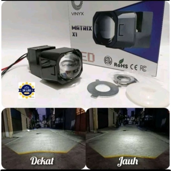 BILED Mini X1 Matrix Projector BiLed Hi Lo Motor Mobil