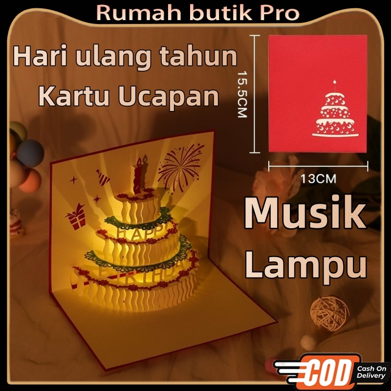 5 Lapian Lampu Mui 3D Artu Ucapan Ulang Tahun Pop Up Ucapan Happy Thday Ado Ulang Tahun