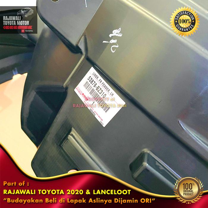 Liner Fender Depan Calya & Sigra 2016-UP Spakbor Kiri & Kanan New Original Toyota 53876-BZ310 &