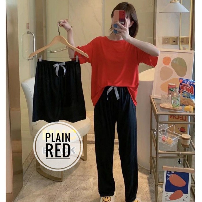 Baju Tidur Wanita Set Celana Panjang Jumbo / Piyama Set Wanita Import