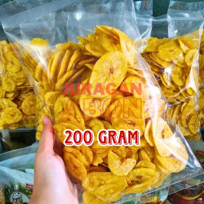 

JTTOP" KERIPIK PISANG MENTEGA SUPER RENYAH KEMASAN 200 GRAM 400 GRAM 800 GRAM KHAS CILACAP RASA