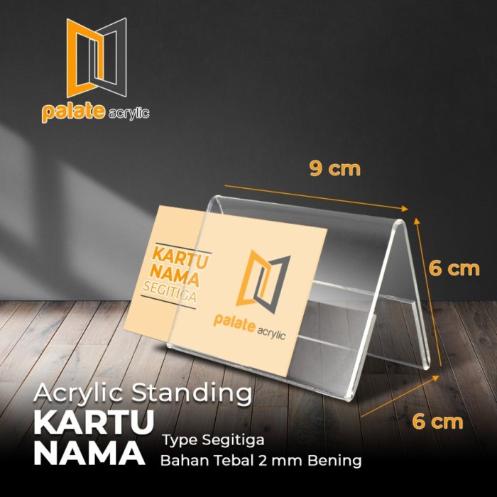 

BOOM SALE Akrilik Kartu Nama 2 Sisi Landscape Akrilik Nomor Meja Segitiga 9x6