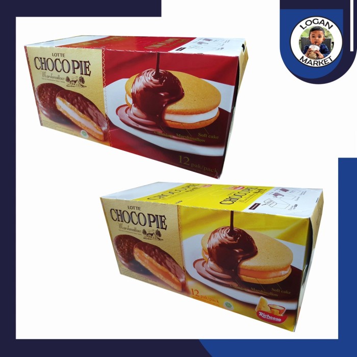 

JTTOP" LOTTE PIE CHOCOPIE ISI 12 PCS 12PCS VARIAN COKLAT N KEJU