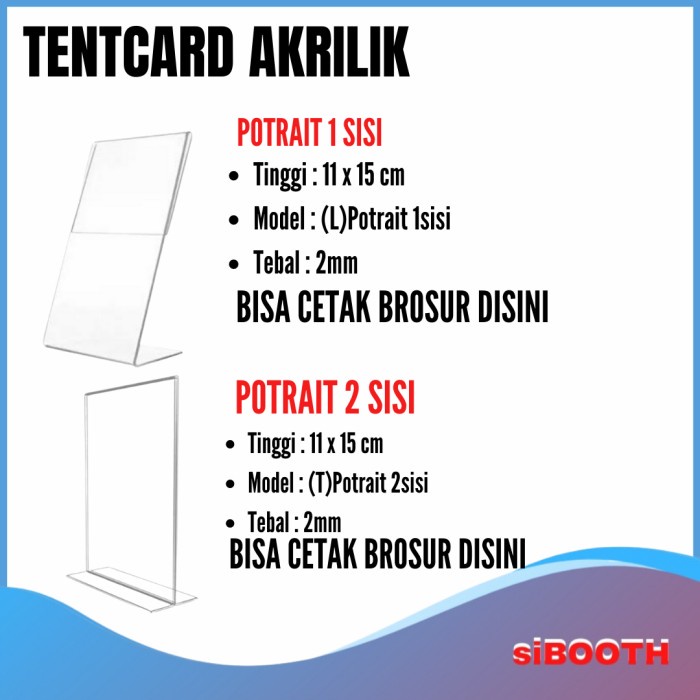 

EKSLUSIF AKRILIK A6-STANDING PROMOSI-OVO STAND-Termurah