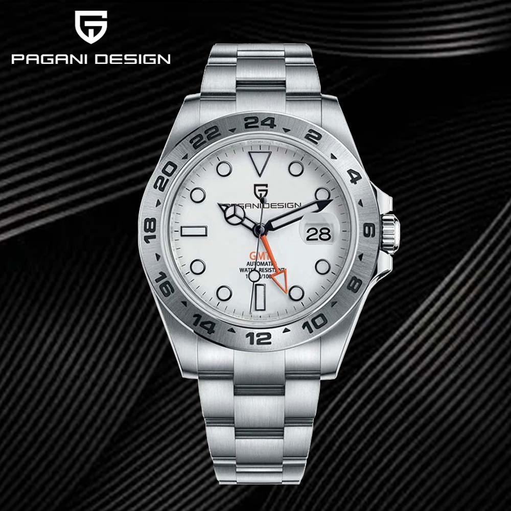 Pagani Design 2024New Automatic Machinery Men'S Watch Gmt Pd1682 Stainless Steel Sapphire Crystal