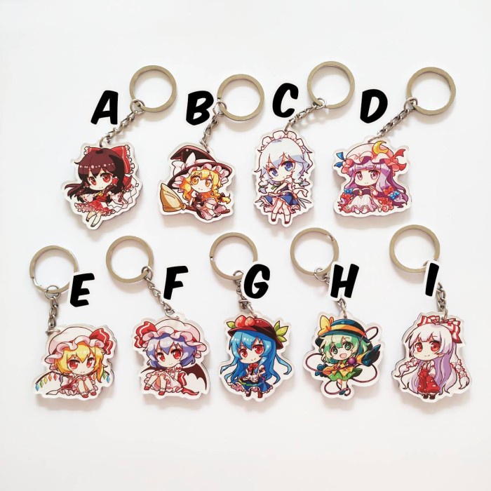 

TERMURAH Keychain Touhou Project 1 Game Gantungan Kunci Ganci Akrilik