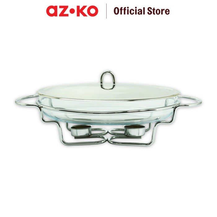 Azko Delicia 3 Ltr Pyrex Penghangat Makanan Oval