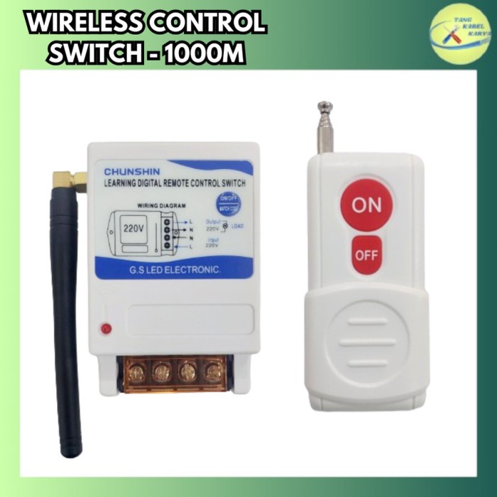 Wireless Remote Control Switch On Off / Saklar Wireless 220V