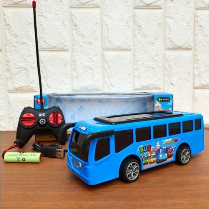 RC Tayo 1 : 18 Mainan Bus Remote Control Radio Control BUS Tayo RC Mobil Baterai Lampu Toys