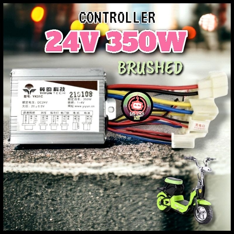Kontroler 24v 350w mr.jackie skuter elektrik 24 volt 350 watt controller brushed electric scooter
