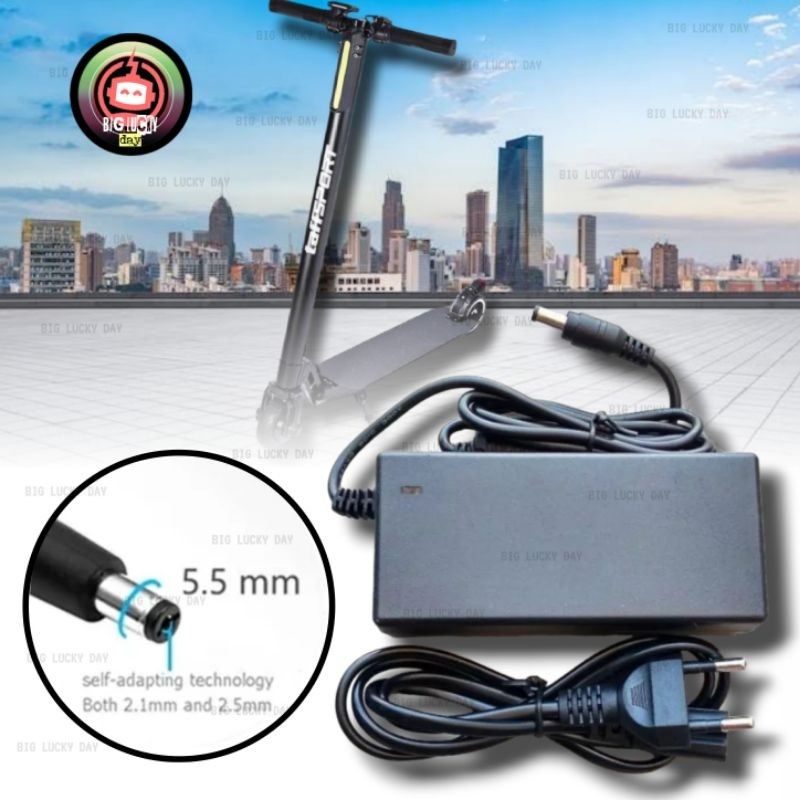CHARGER SCOOTER LISTRIK 7S 29.4V 2A SKUTER ELECTRIC 5.5INCH TAFFSPORT ES2 ES3 ES5 CAS CASAN BATERAI