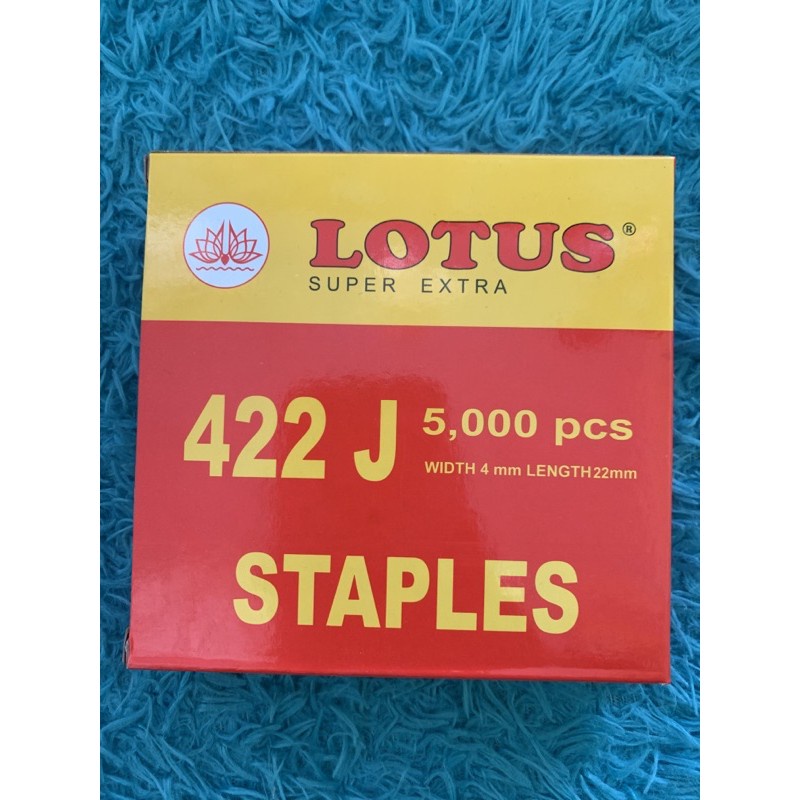 

Staples 422 J LOTUS Isi 5000pcs / Isi Stapler Merk LOTUS 422J