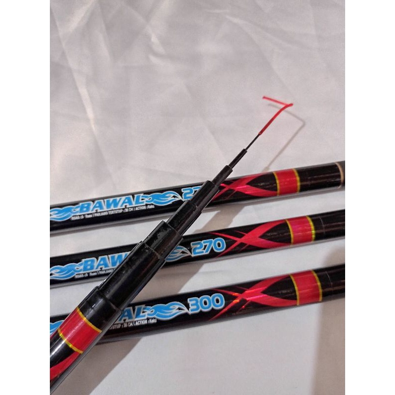 Joran Tegek KATANA BAWAL 270&300cm ruas pendek action kaku