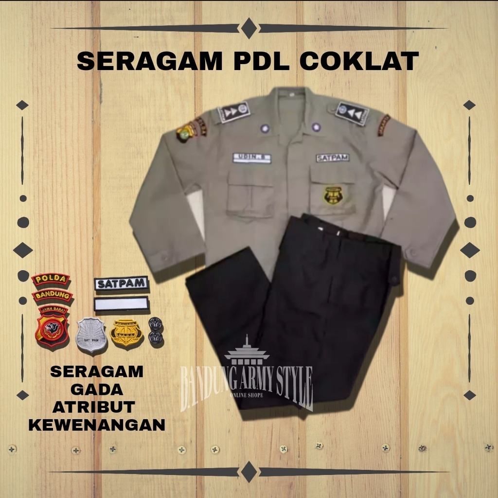 Murah  Pdh Satpam / Pdl Satpam / Seragam Security Krem / Seragam Satpam / Pdh / Pdl / Satpam
