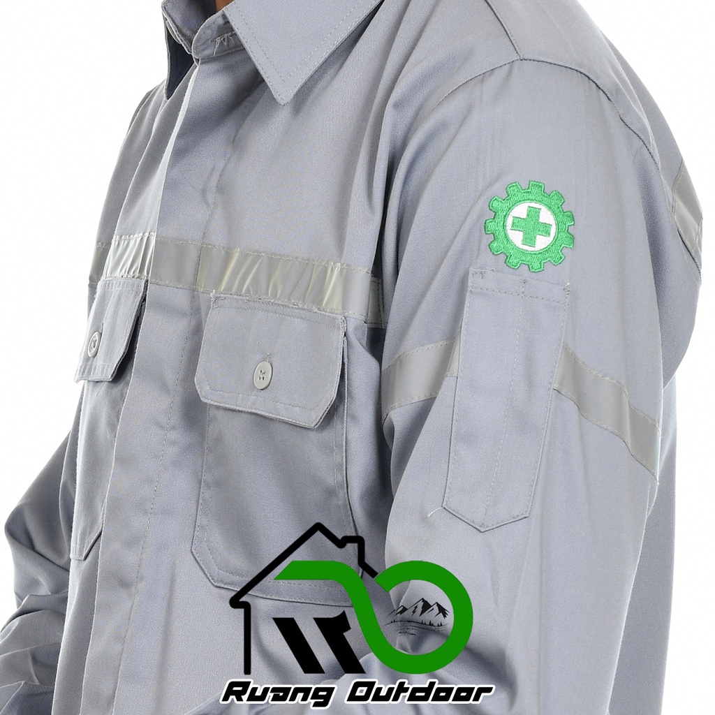 Unik Kemeja Atasan Wearpack Baju Safety K3 Outdoor Premium Lengan Panjang - Seragam Kerja Lapangan