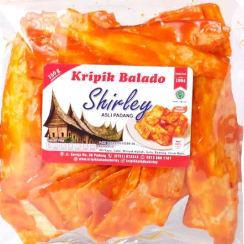 

KRIPIK BALADO SHIRLEY ASLI PADANG 250 gram WE!