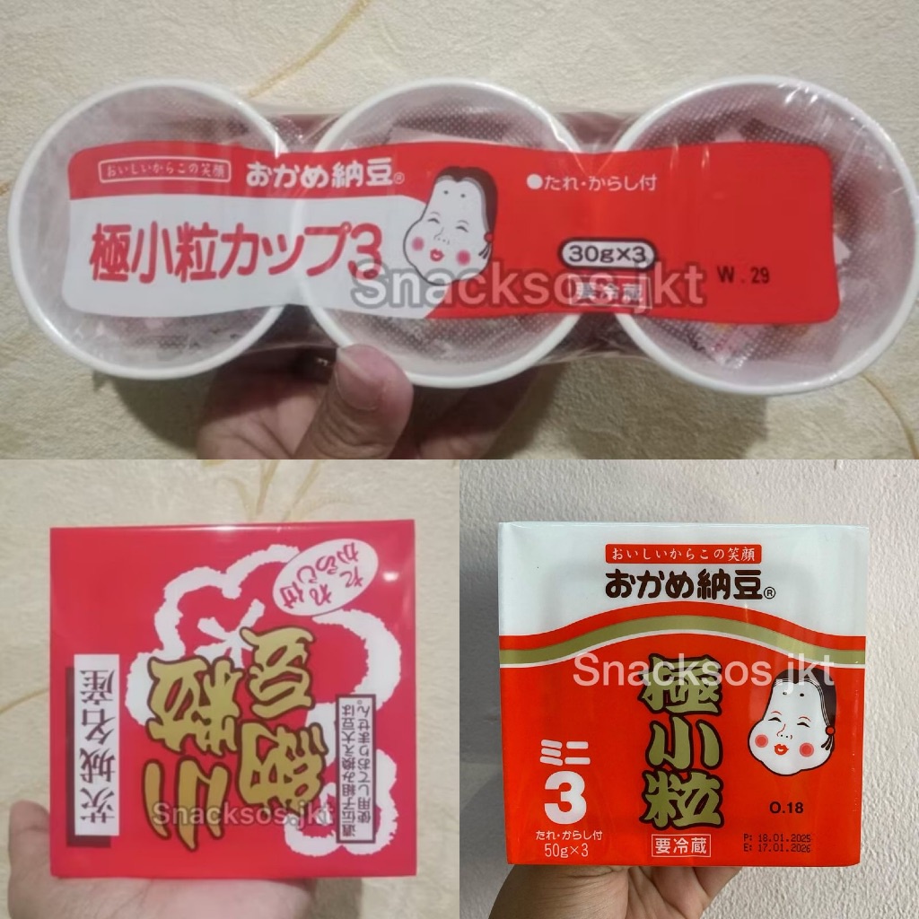 

ASAICHIBAN NATTO (KOTSUBU NATTO) 40gr x 3 / TAKANO NATTO CUP 30gr x 3 / OKAME NATTO GOKU KOTSUBU
