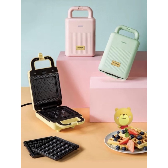 Bear Electric Sandwich n Waffle Maker 3colors