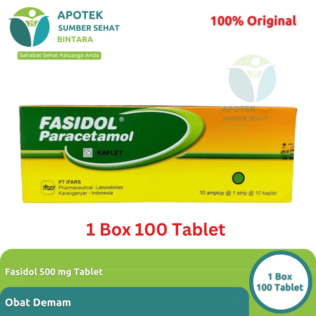 [1 Box] Fasidol Paracetamol 500 mg