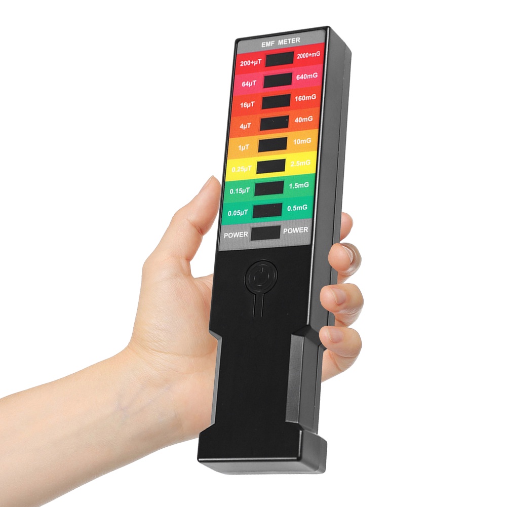 EMF Gauss Meter 8 LED Radiation Dosimeter High Precision Portable EMF Magnetic Field Monitor Handhel